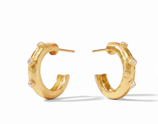 Noel Stone Hoop Earrings