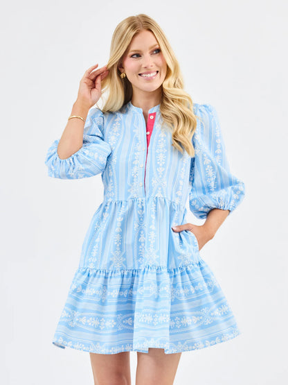 Riley Tulip Tapestry Blue Dress