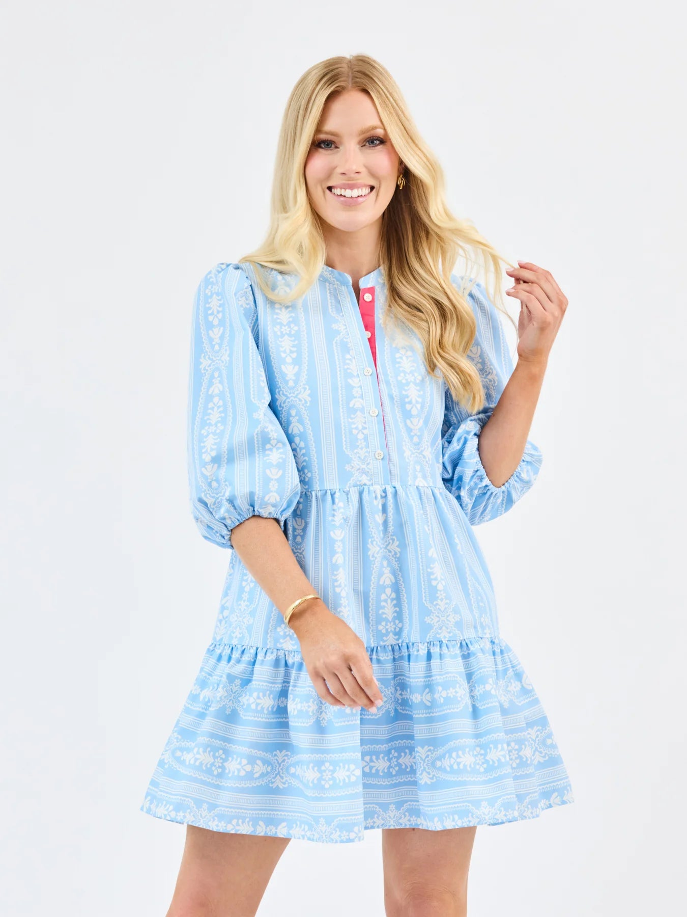 Riley Tulip Tapestry Blue Dress