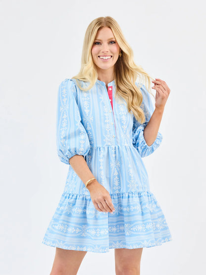 Riley Tulip Tapestry Blue Dress