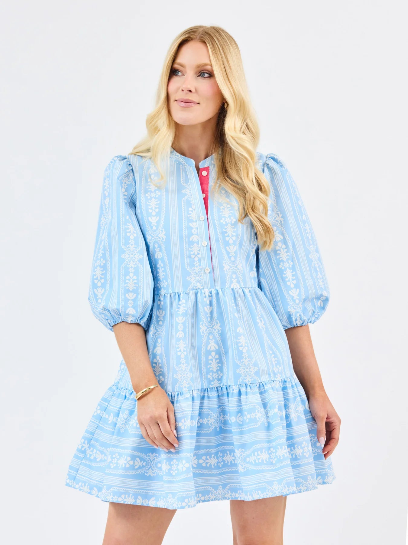 Riley Tulip Tapestry Blue Dress