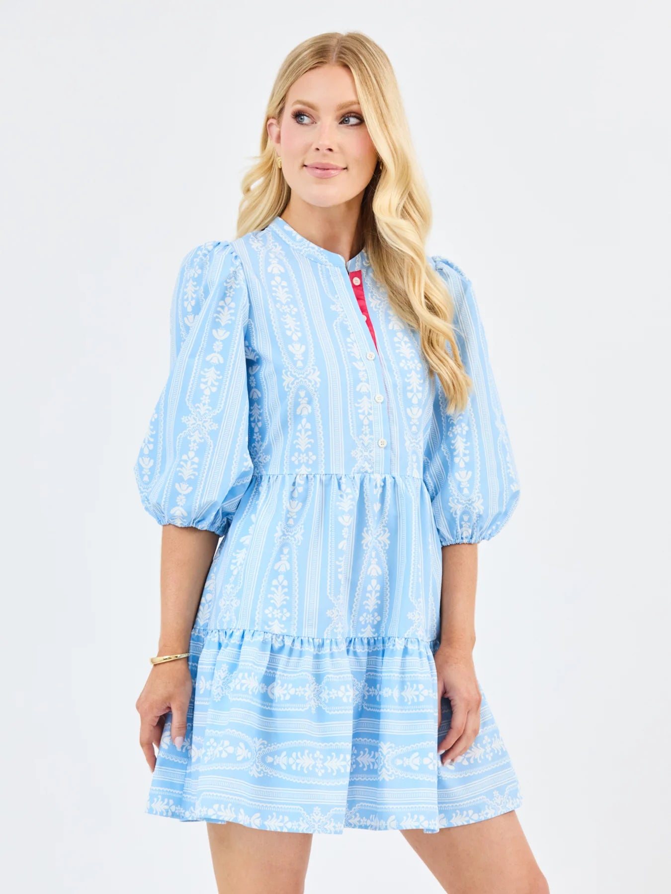 Riley Tulip Tapestry Blue Dress