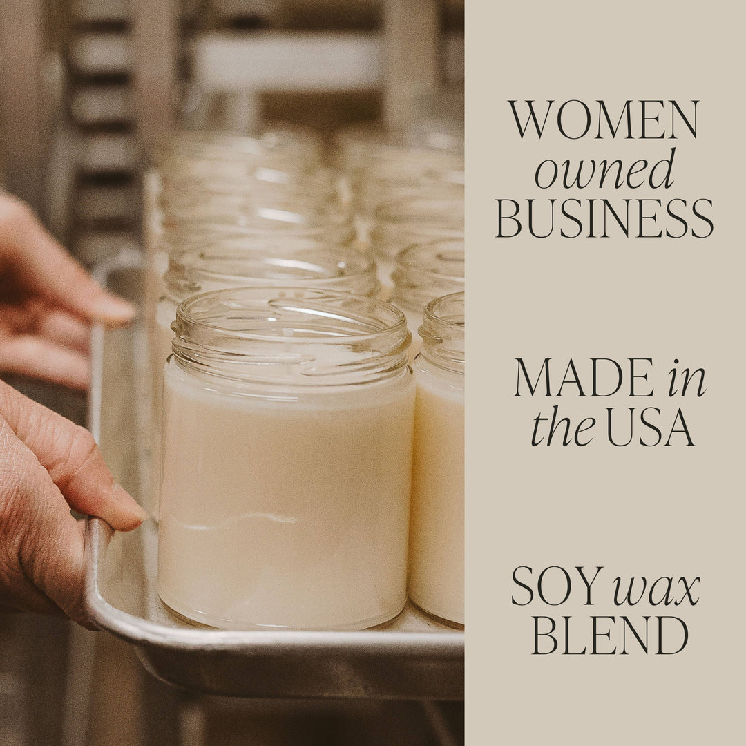 9 oz Christmas soy wax blend candles.