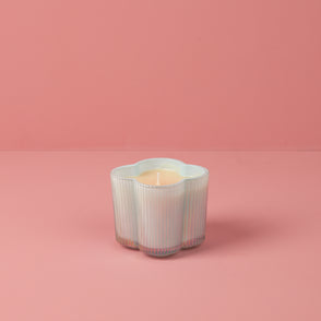 Sweet Grace Collection Flower Candle, 7.2 oz, in a white textured flower-shaped vessel. No other sizes shown.