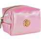 Metallic pink zippered bag with gold pineapple emblem. The Girl's Best Friend Emergency Kit. Sizes: S, M, L.