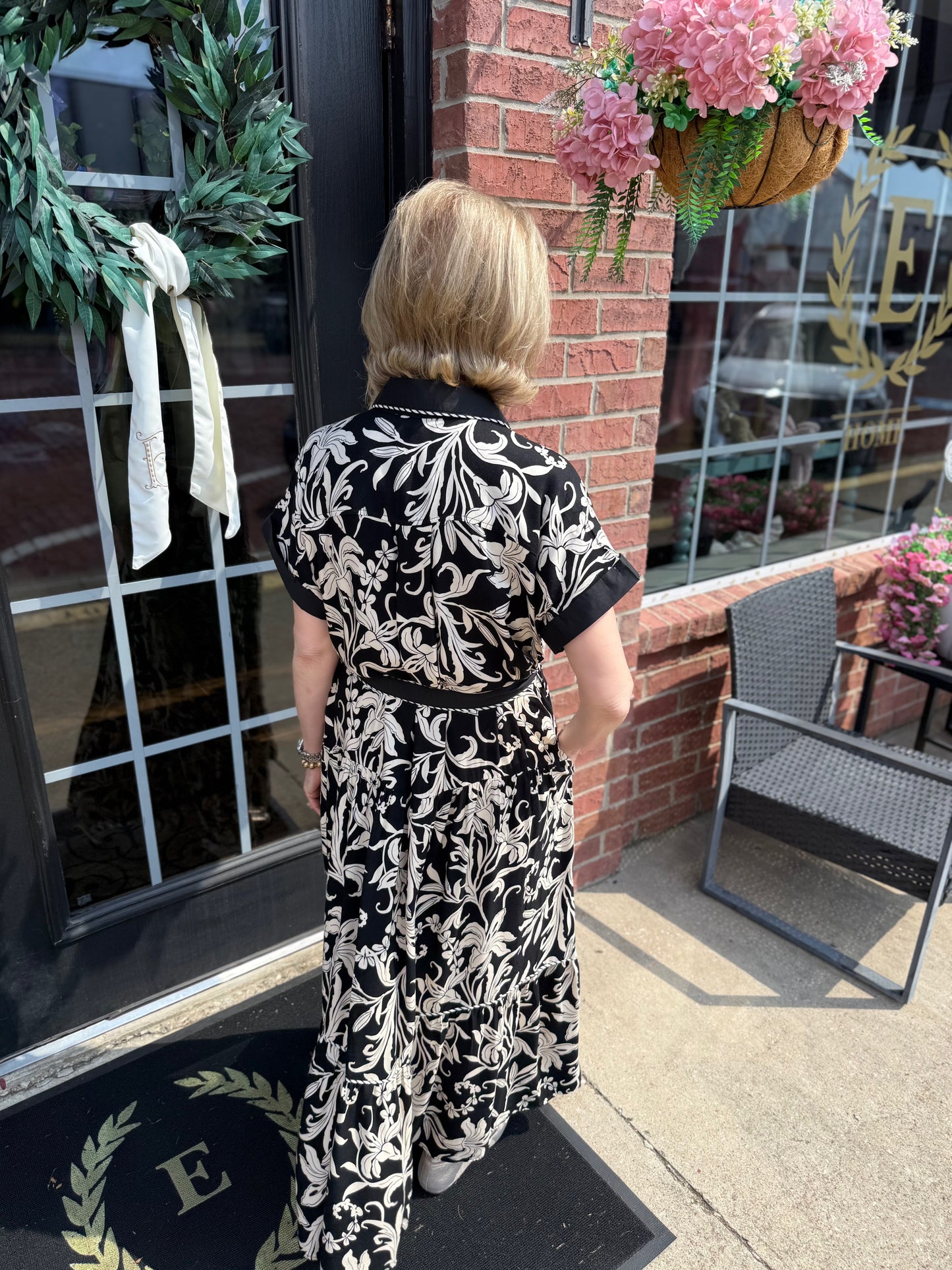 Dolman Sleeve Midi Dress in sizes XS-XL.