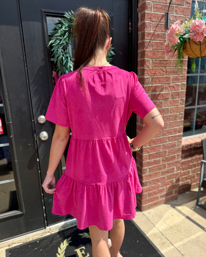 Adelyn Pink Dress shown; available in sizes XS–XL.