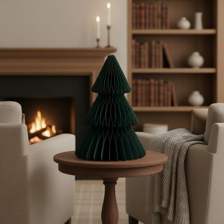 Dark green Accordion Paper Tree.