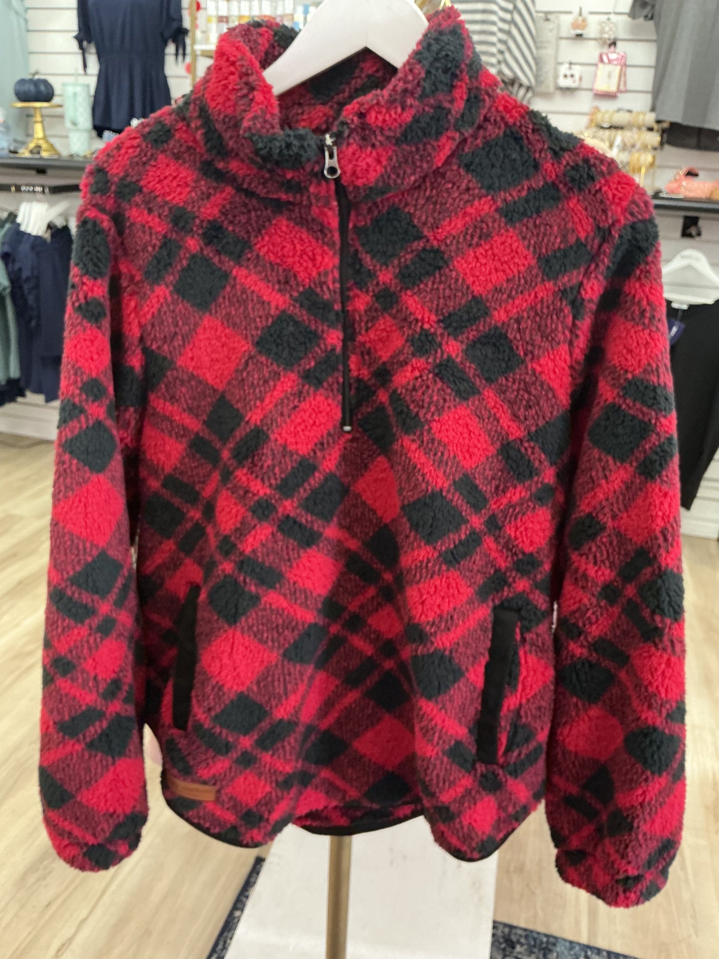 Simply Southern | Red and Black Lumberjack Sweatshirt