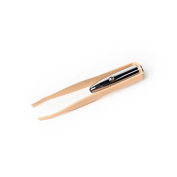 Lemon Lavender Light Up Tweezer with built-in LED for eyebrow grooming. Available in standard size.