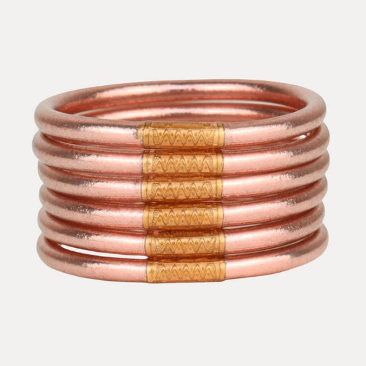 Rose Gold All Weather Bangles® Set of 6 | Serenity Prayer