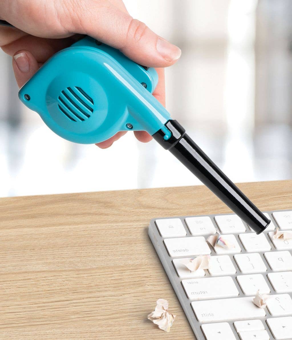 Modern Monkey® Thar She Blows USB Desktop Blower, USB-A powered dust remover, available in small and medium sizes.