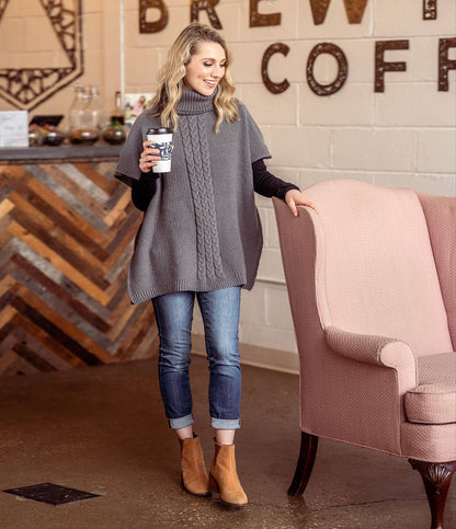 Jack & Missy Park City Poncho Gray