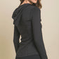 Solid Knit Performance Activewear Jacket in black. Available sizes: XS, S, M, L, XL.
