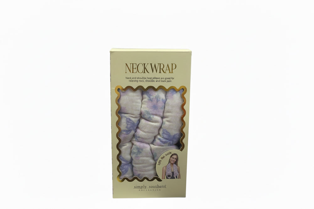 Simply Southern Neck Wrap in pastel tie-dye, in gold-accented box with clear window; available in one size.
