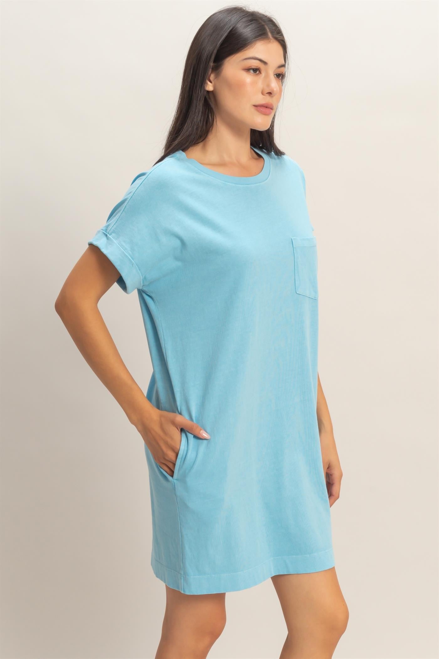 Relaxed Fit Crewneck T-Shirt Dress