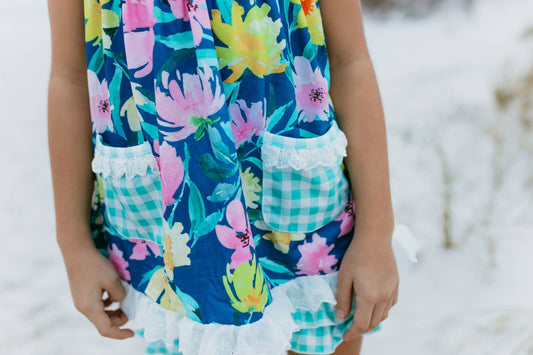 Girls Jade Floral Short Set