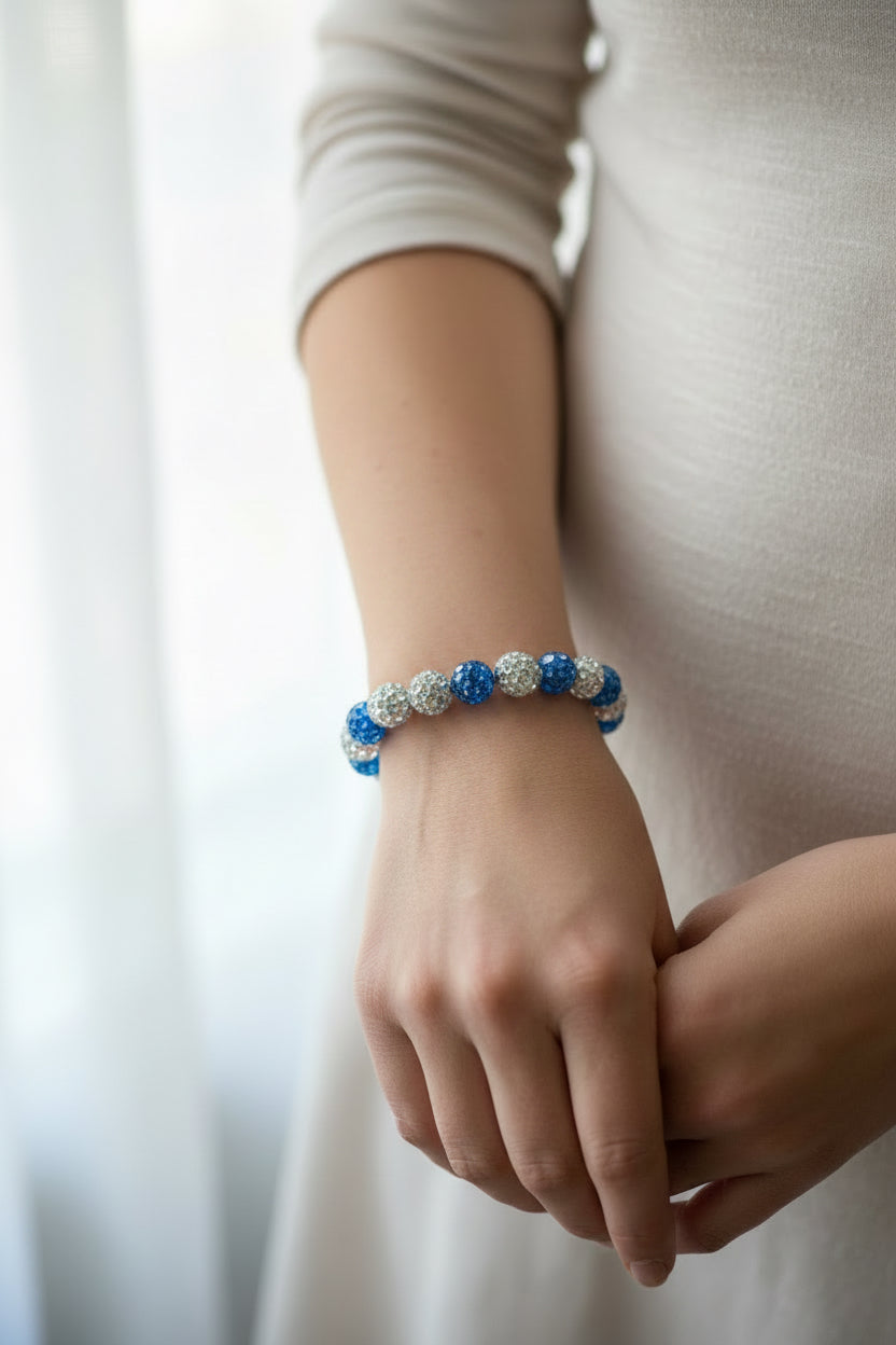 Rhinestone Beaded Stretch Bracelet