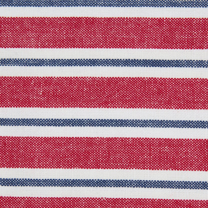 America Stripes Dishtowels with red, white, blue stripes and embroidered cotton texture. Available in 18"x28" size.