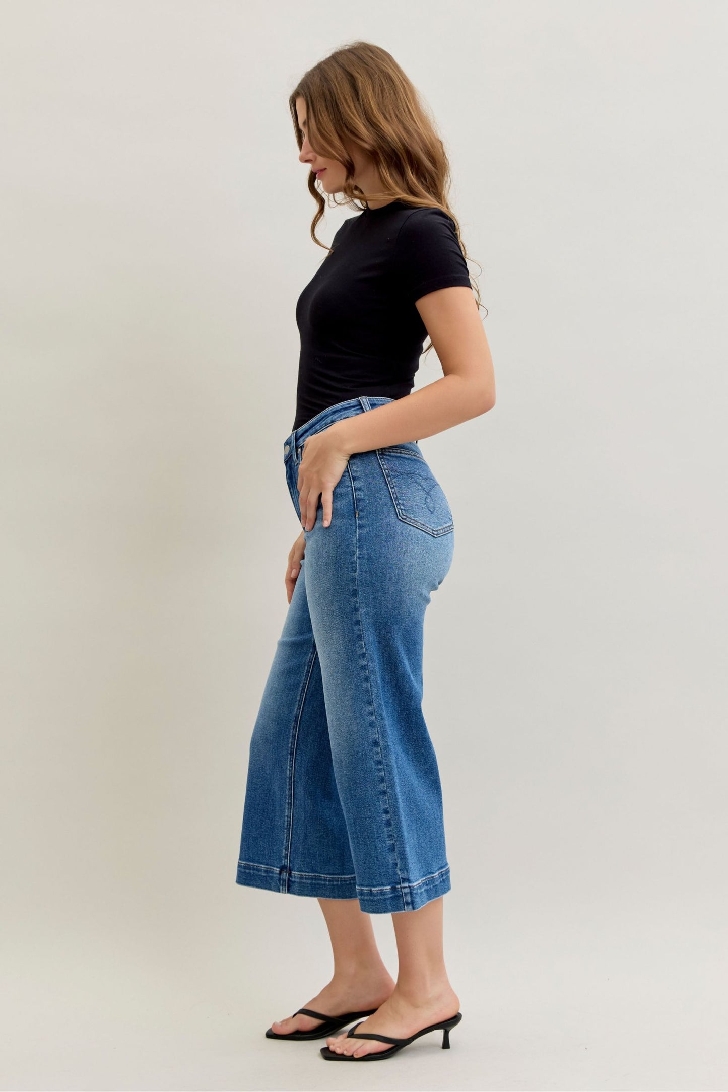 Judy Blue Capri Jeans, fitted style, available in sizes 0-20.