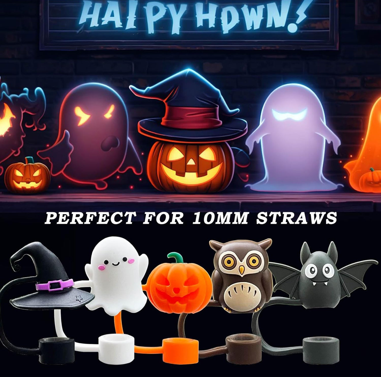 Halloween Straw Covers