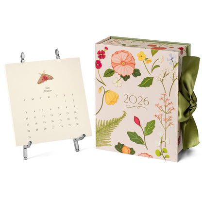 2026 Classic Desk Calendar: Gold Easel