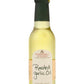 Stonewall Kitchen Roasted Garlic Oil: 8.5 fl. oz. (250 ml) glass bottle with dark green cap; gluten-free and non-GMO.