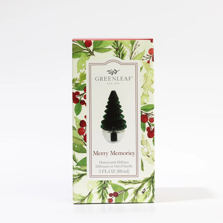 Green honeycomb paper Christmas tree ornament from the Merry Memories Honeycomb Diffuser, 3 FL OZ (88 ml).