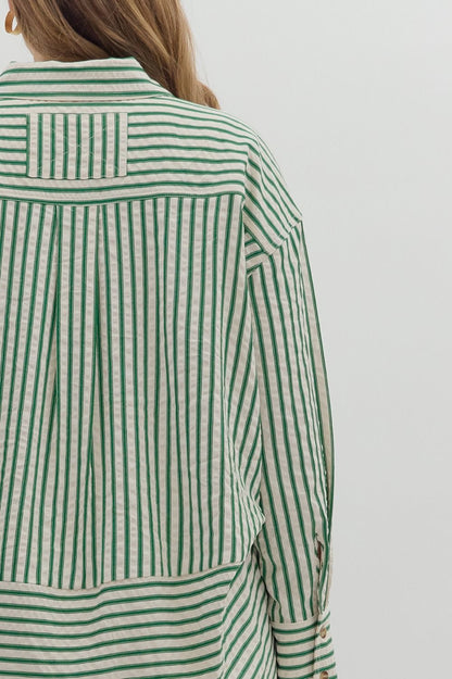 Trish Striped Button Down Shirt