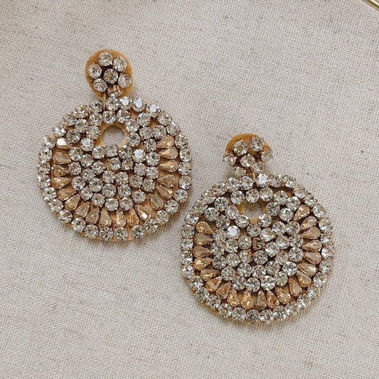 Crystal Round Earrings