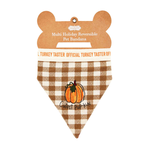 Cutest Pup-Kin Reversible Holiday Bandana