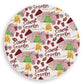 Texas A&M Football Pattern Vinyl Placemat with maroon graphics; antimicrobial. Sizes: 12"x18".