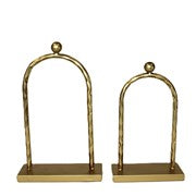 Arched Metal Ornament Gold Display