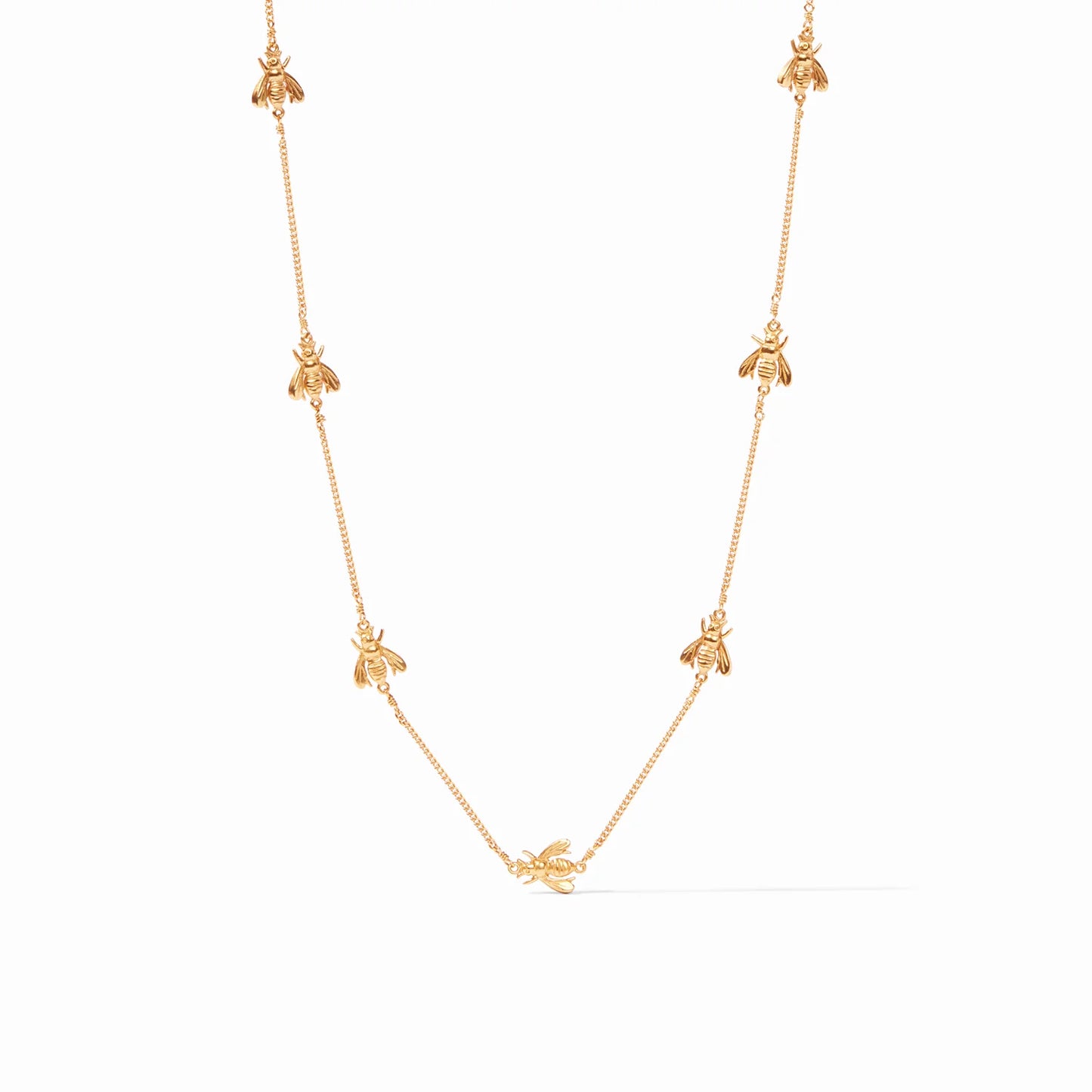 Bee Delicate Station Necklace Gold