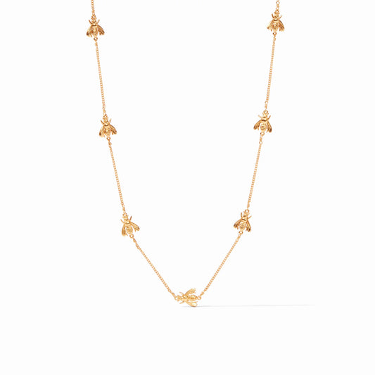 Bee Delicate Station Necklace Gold