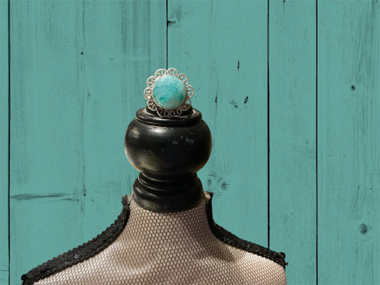 Vintage Sterling Silver Turquoise