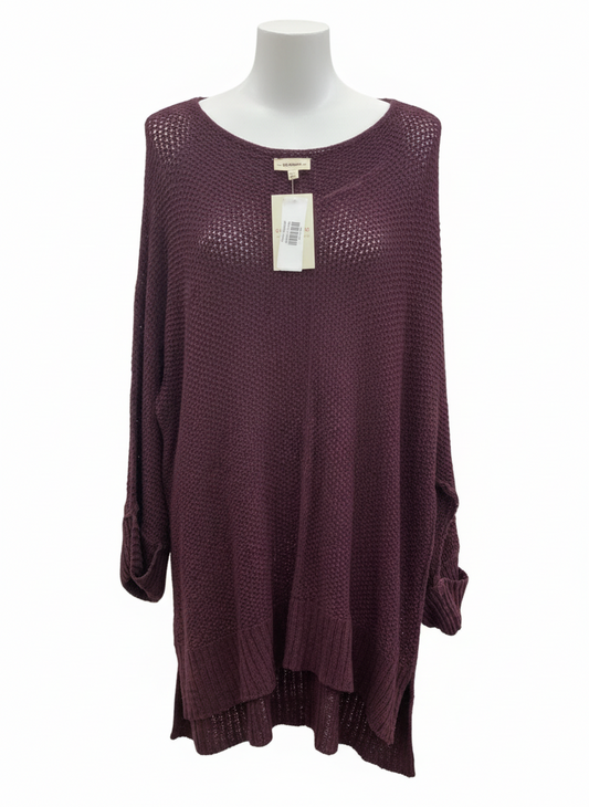 Plum Colored Oversized Knit Sweater