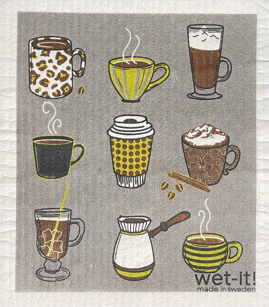 Coffee Shop Swedish Cloth inspired by Swedish dish cloths, available in multiple sizes.