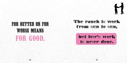 Two-page spread from Cowgirl's Guide to Life book. Hardcover, available in standard size.