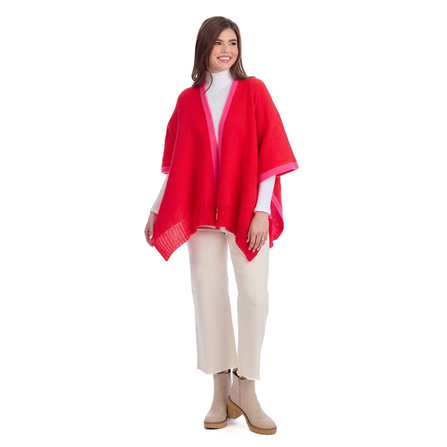 Pink Bringham Reversible Poncho