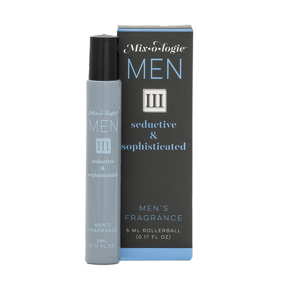 5ml Mixologie Men III (Seductive & Sophisticated) Cologne RollOn, alcohol-free and long-lasting. Only available in 5ml size.
