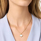 The Helene Inlay Delicate Necklace features a heart-shaped pendant. This elegant piece can be paired with any outfit, offering a subtle touch of sophistication. The necklace is available in one standard size.