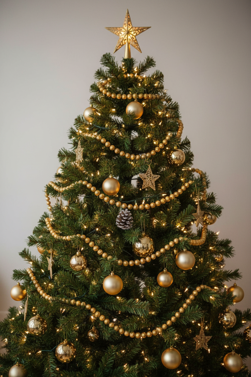 Handmade Embossed Metal Ornament Garland.