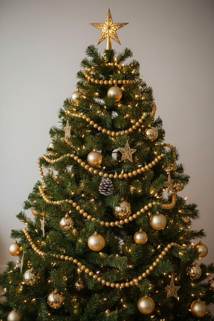 Handmade Embossed Metal Ornament Garland.