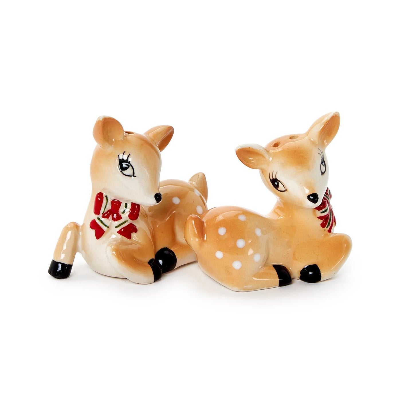 Vintage Deer Hand-Painted Salt and Pepper Shaker Set in Gift Box