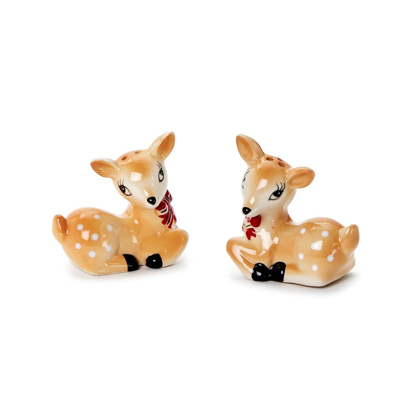 Vintage Deer Hand-Painted Salt and Pepper Shaker Set in Gift Box