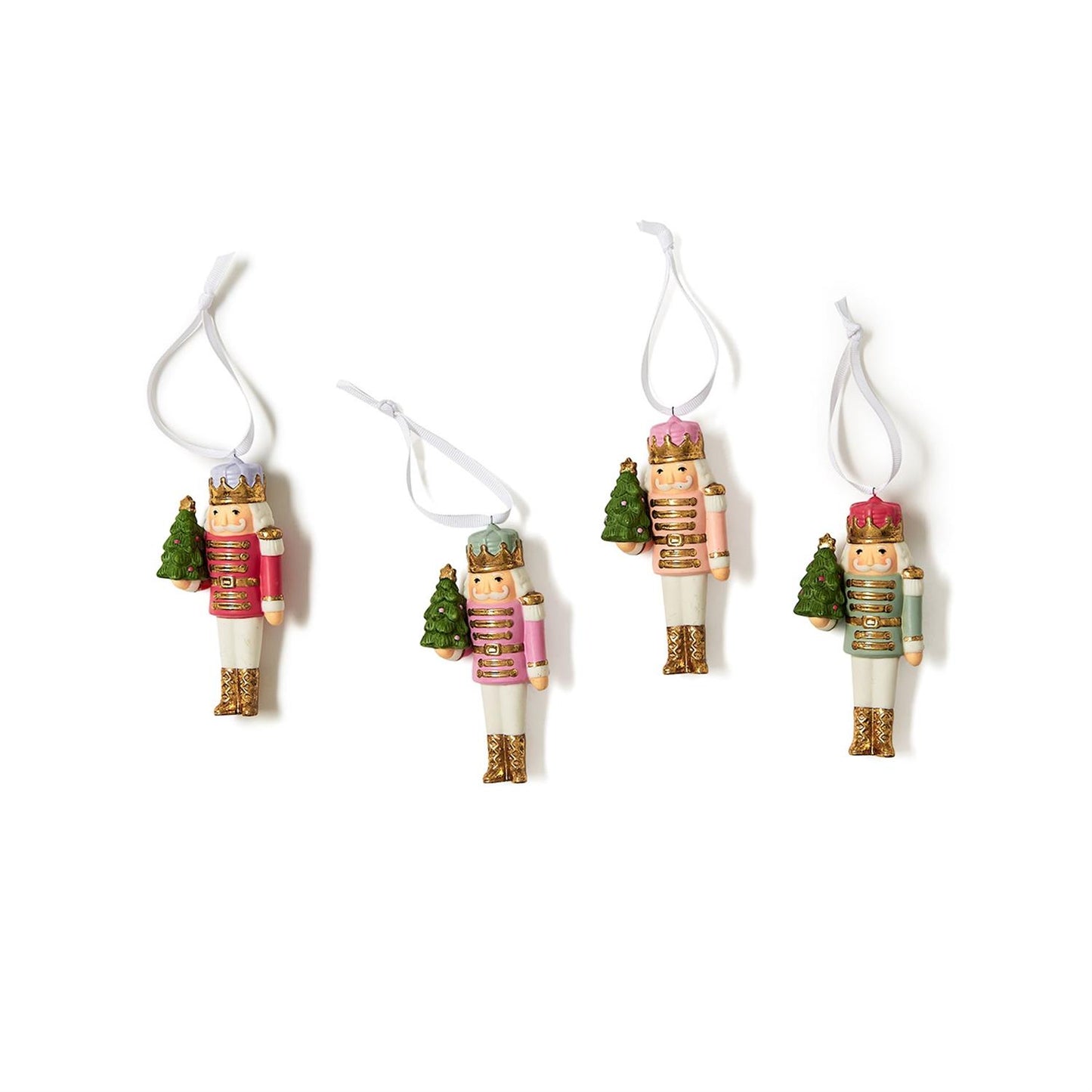 Nutcracker Hand-painted Ornament with Gold Accents