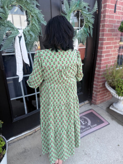 Eleanor Floral Foulard Vineyard Dress