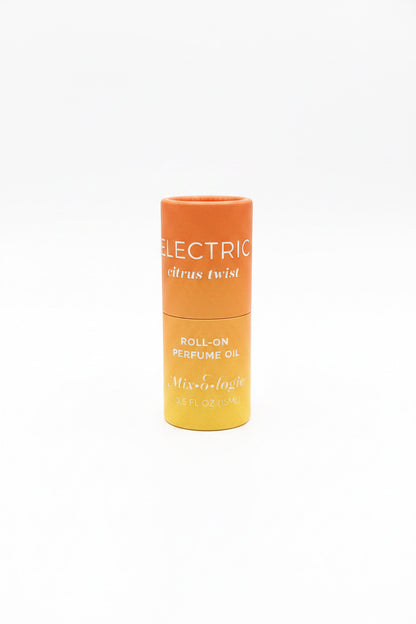 Cylindrical orange Keychain Mini Rollerball Perfume, available in 5ml and 10ml sizes.
