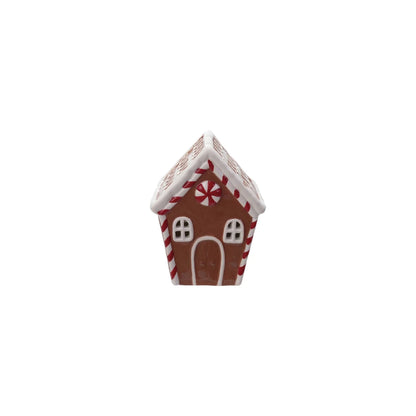 Hand Painted Ceramic Gingerbread House with LED Light